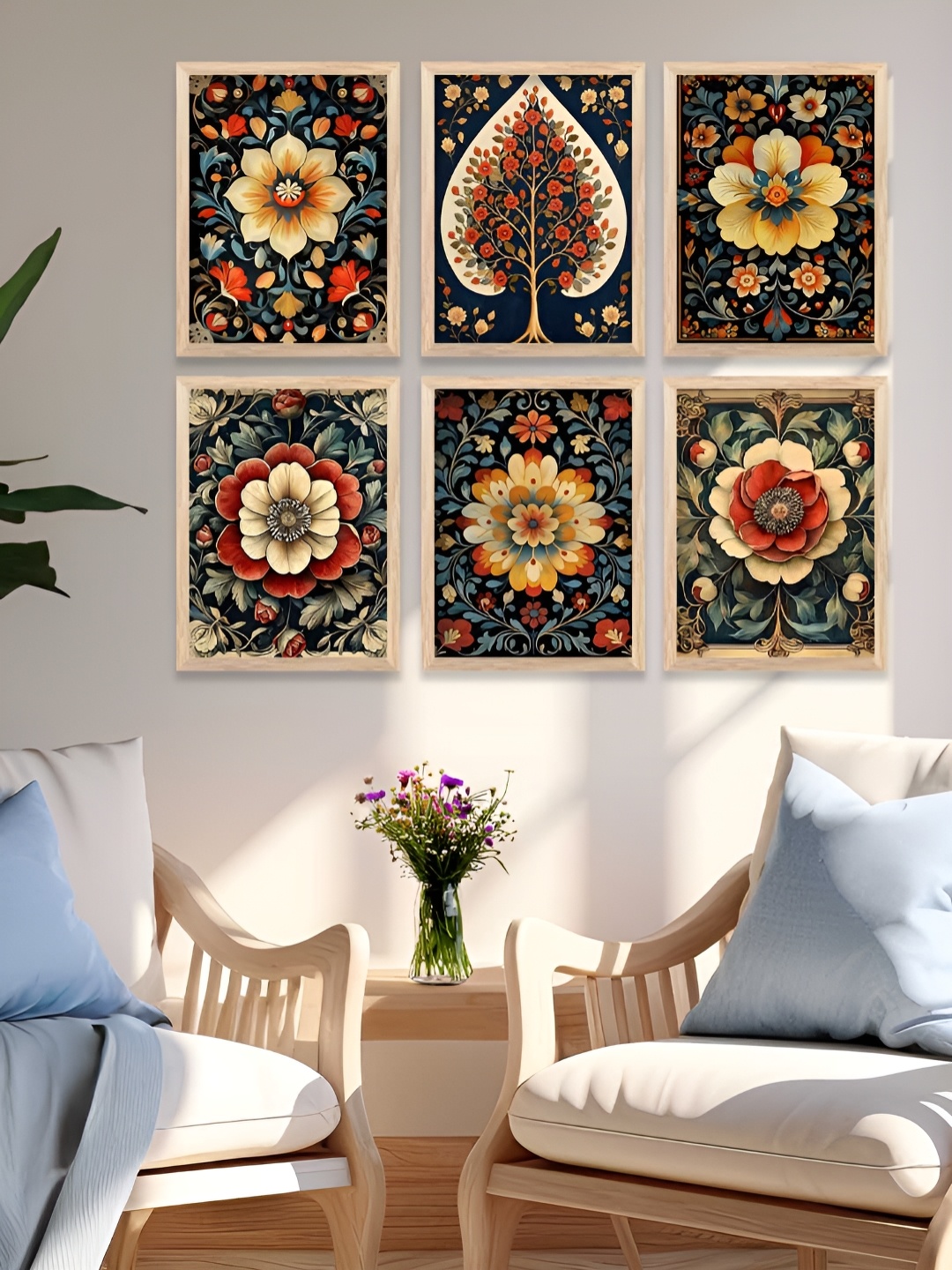 

Kotart Brown & Green 6 and more Piece Wood Floral and Botanical Wall Paintings