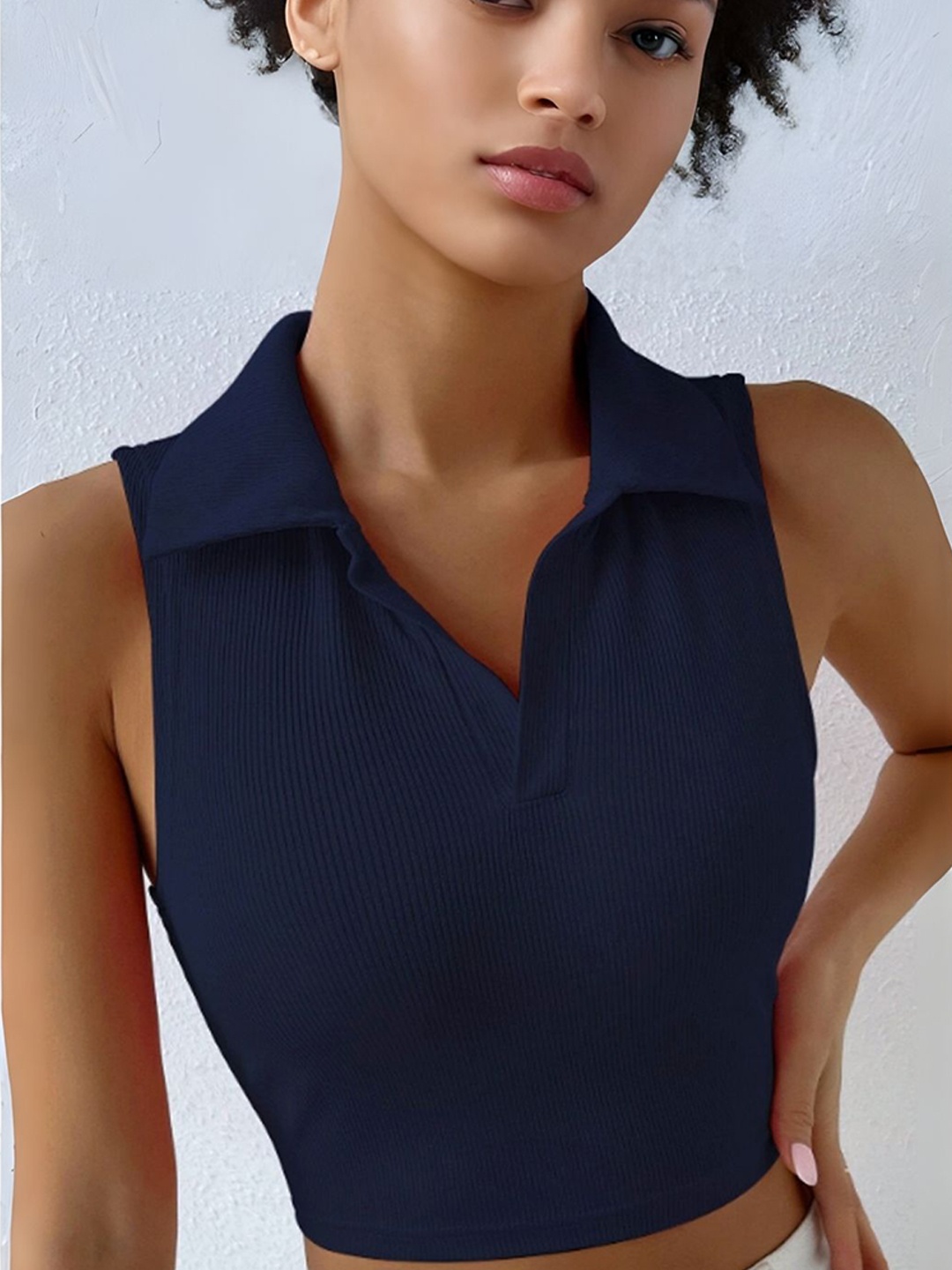 

CLO CLU Crop Top, Blue