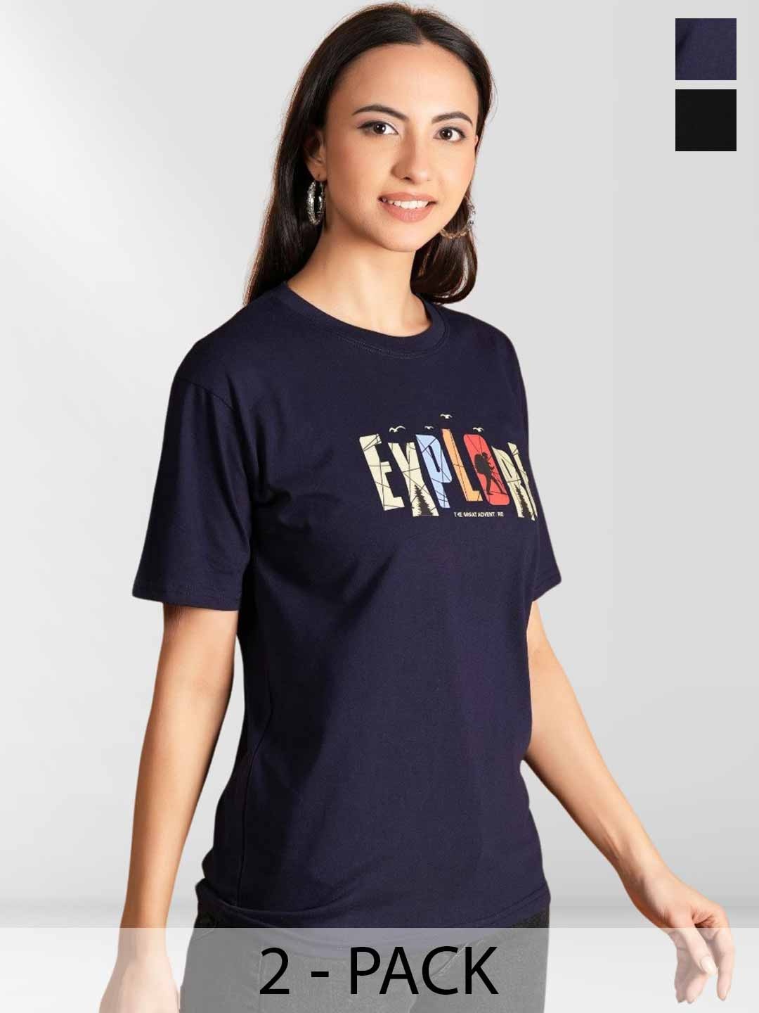 

Belfry Women Typography 2 Printed Applique T-shirt, Multi