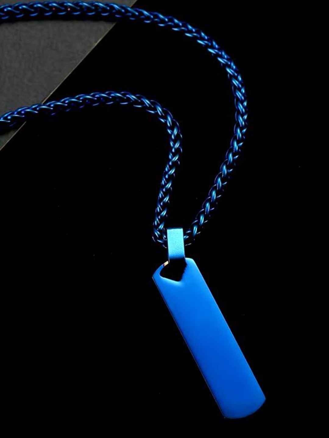 

DKane Designs Stainless Steel Pendant With Chain, Blue
