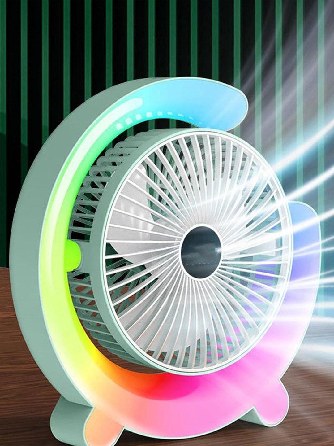 

Sasimo Green Portable and Rechargable 3 Blades Table Fan