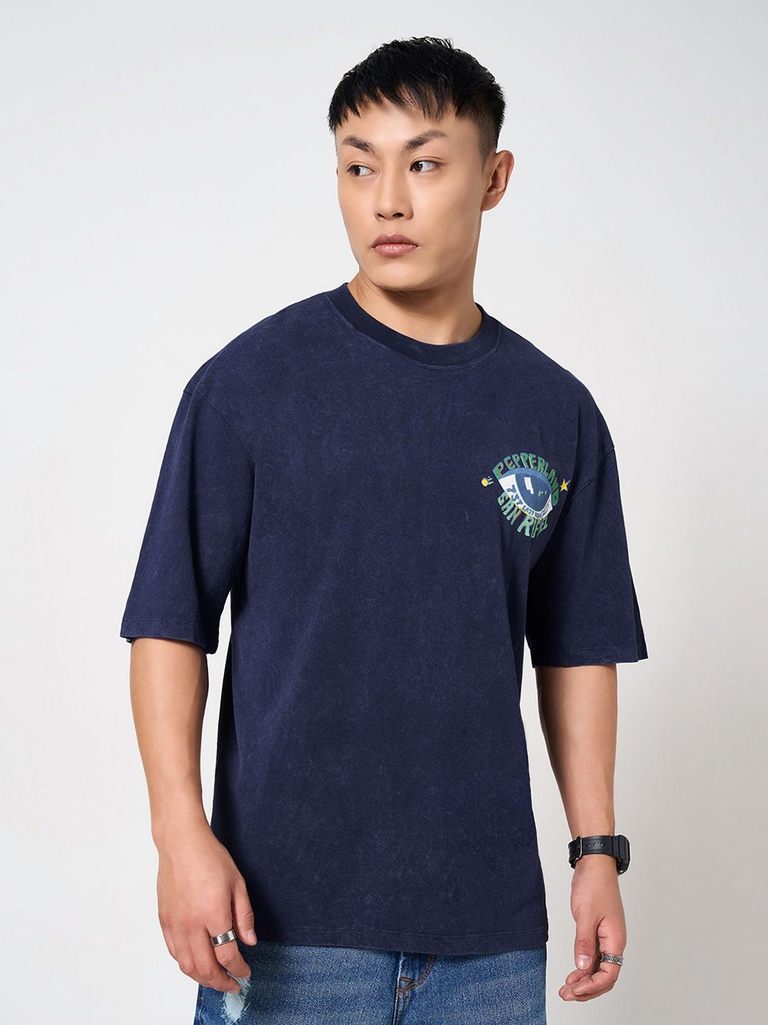 

SF JEANS by Pantaloons Men T-shirt, Navy blue