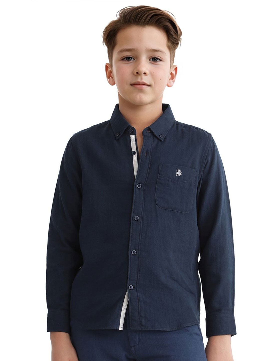 

RARE ONES Boys Opaque Casual Shirt, Navy blue