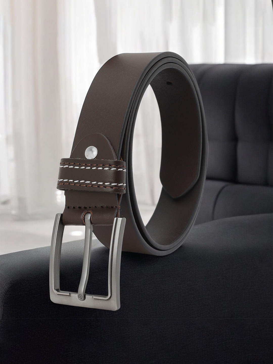 

Metronaut Men Leather Formal Belt, Brown