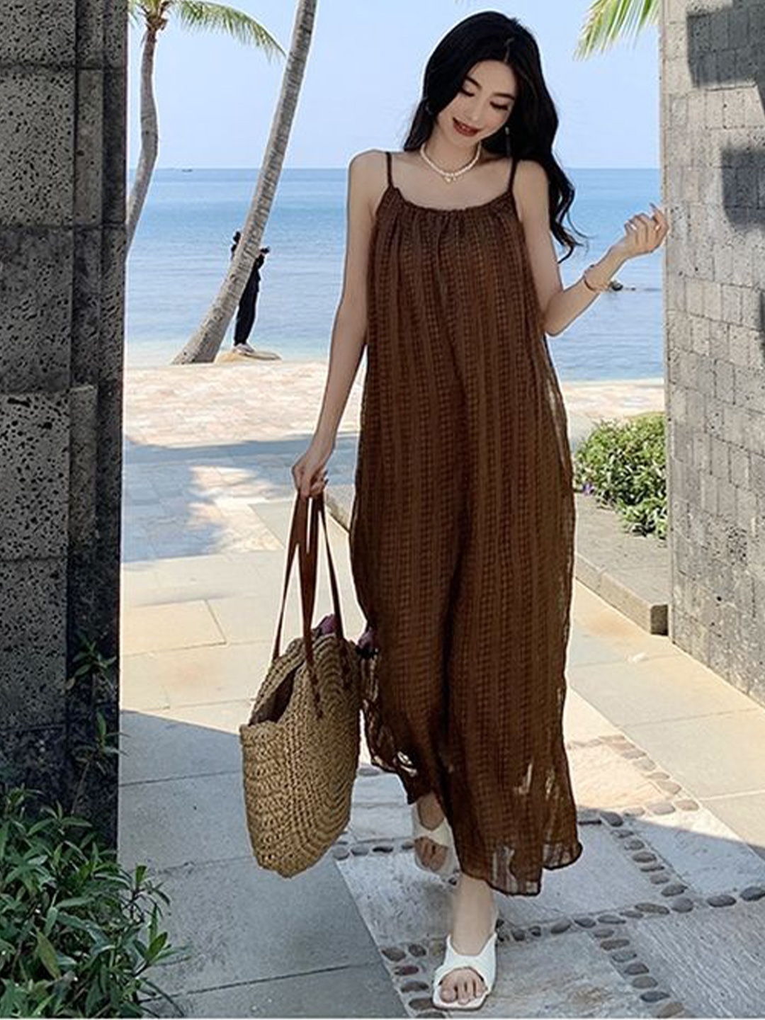 

LULU & SKY Maxi Dress, Brown