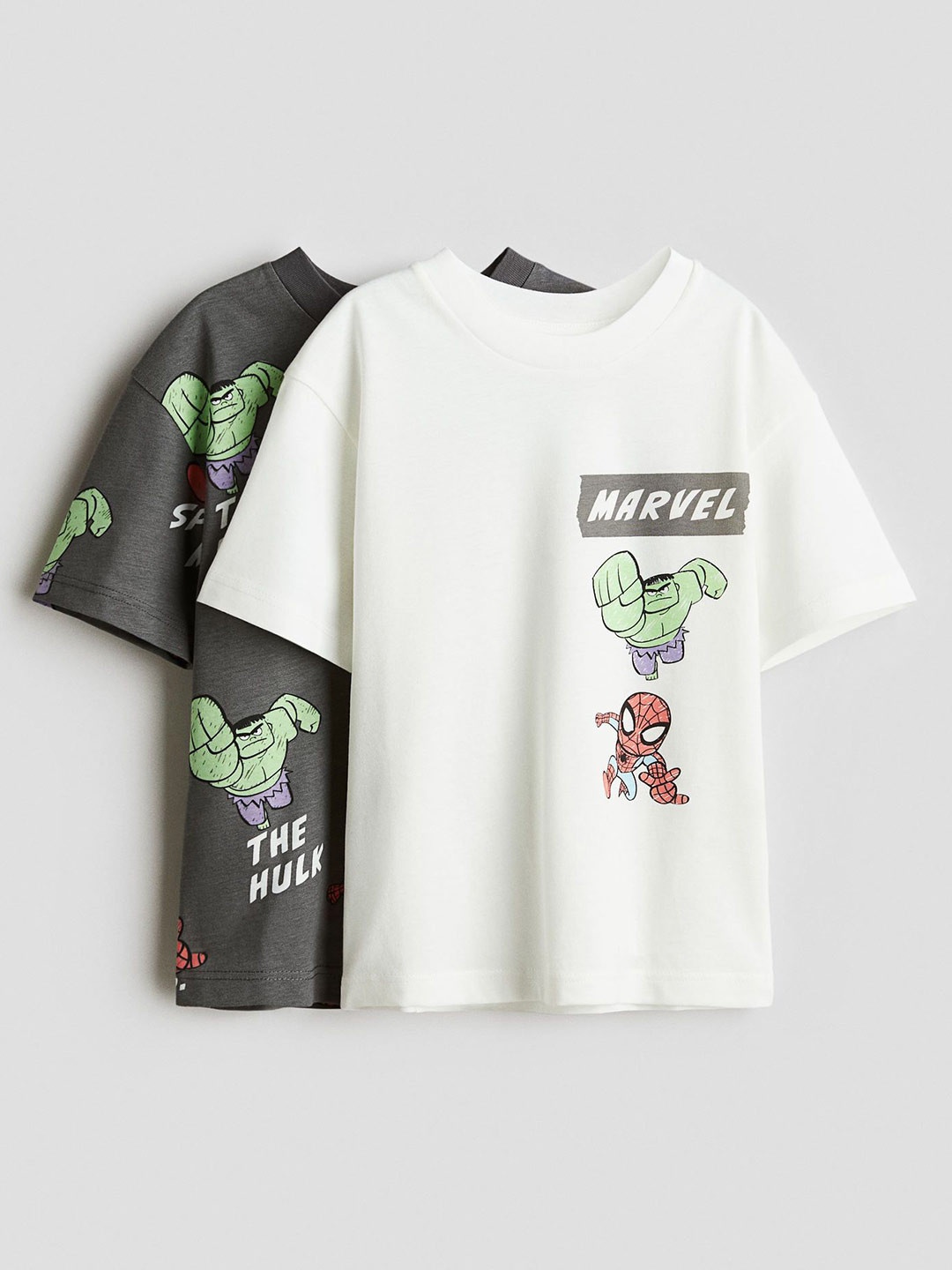

H&M 2-Pack T-Shirts, Grey