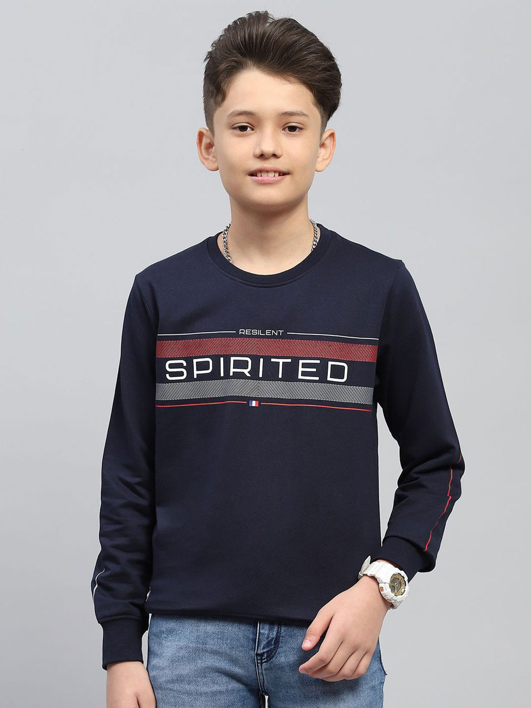 

Monte Carlo Boys Printed Sweatshirt, Navy blue