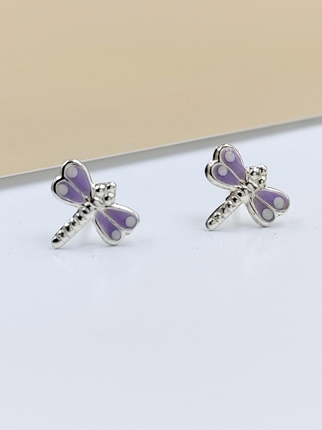 

AMONROO Contemporary Studs Earrings, Purple