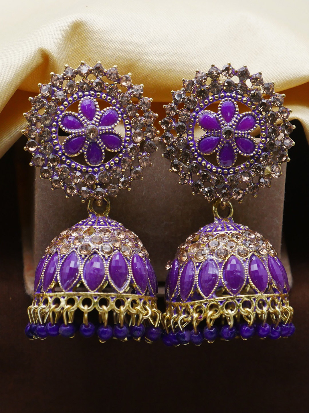 

Anouk Contemporary Jhumkas Earrings, Purple