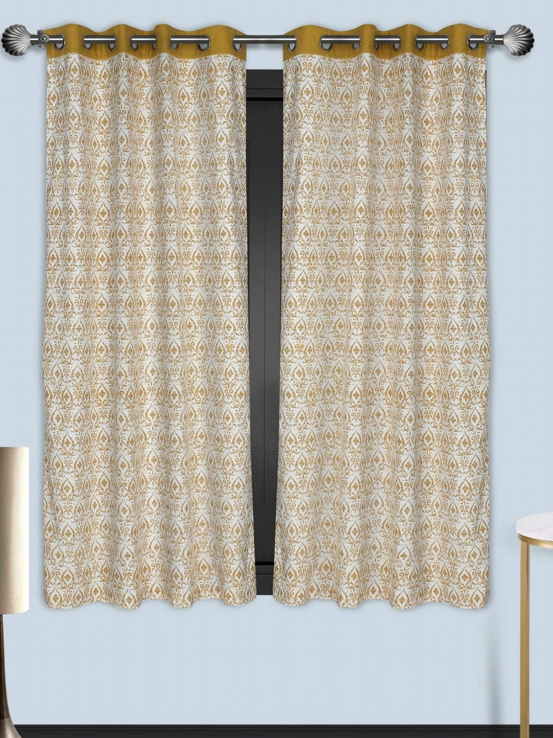 

Dekor World Multicoloured Set of 2 Window Curtain, Multi