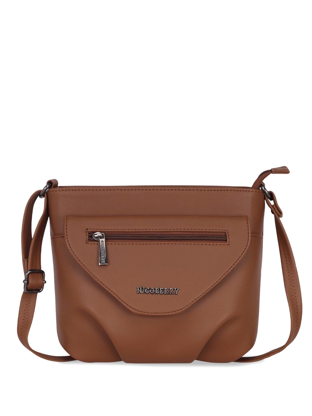 

Nicoberry PU Shopper Solid Sling Bag, Tan