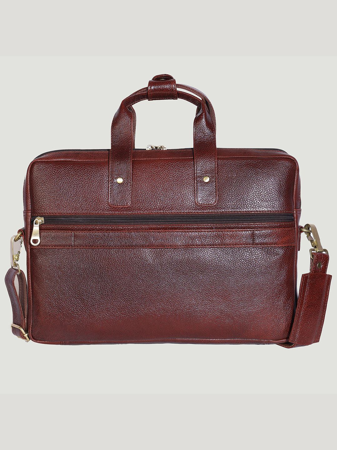 

Steve Jhonson Men Leather Laptop Bag, Brown