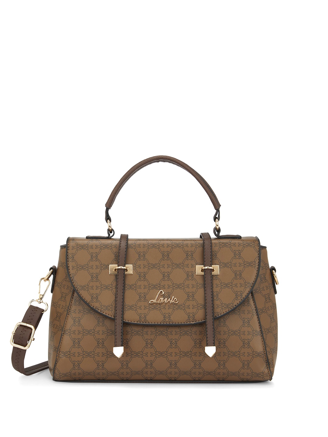 

Lavie Printed Structured Satchel, Khaki