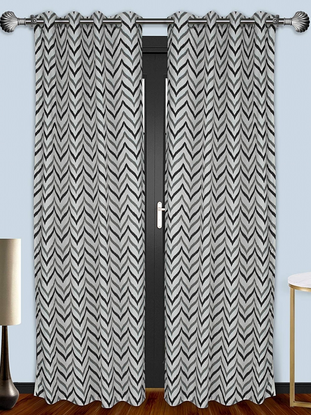 

Dekor World Multicoloured Set of 2 Door Curtain, Multi