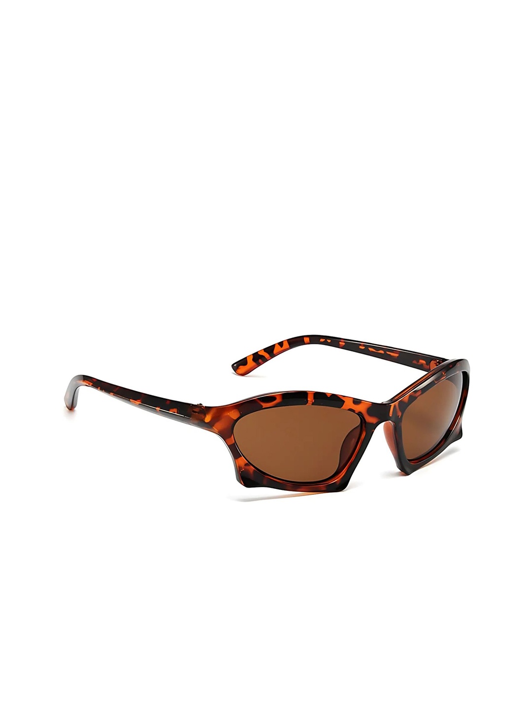 

4Flaunt Unisex Sports Sunglasses with UV Protected Lens, Brown