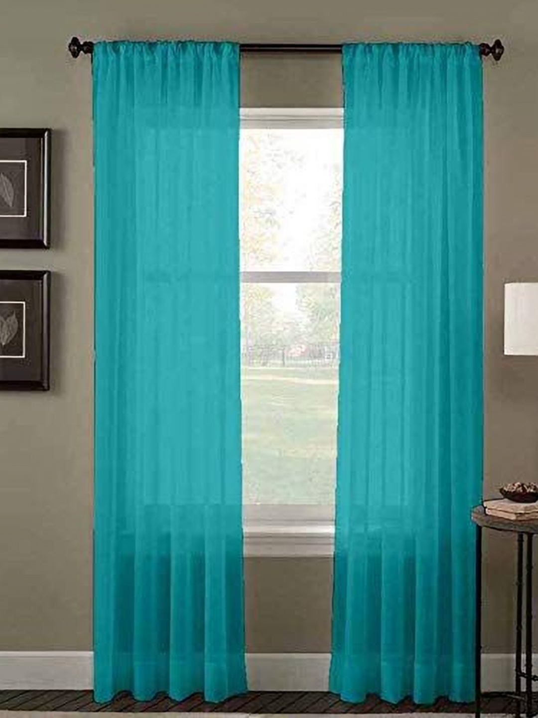 

Dekor World Multicoloured Set of 2 Sheer Long Door Curtain, Multi