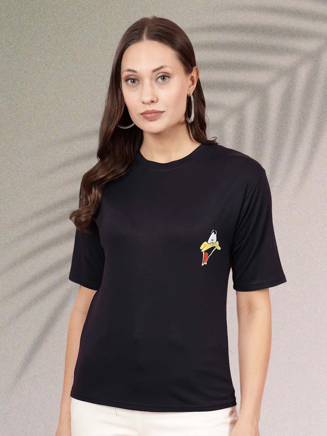 

Moda Rapido Women Printed T-shirt, Navy blue
