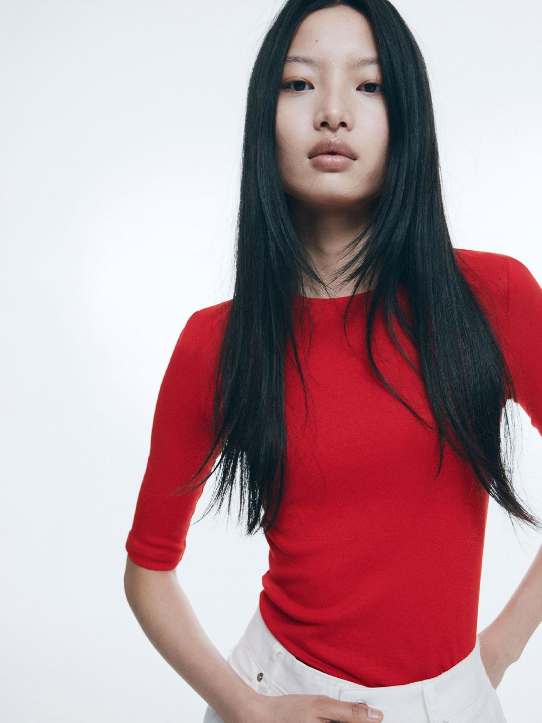

H&M Pima Cotton T-Shirt, Red
