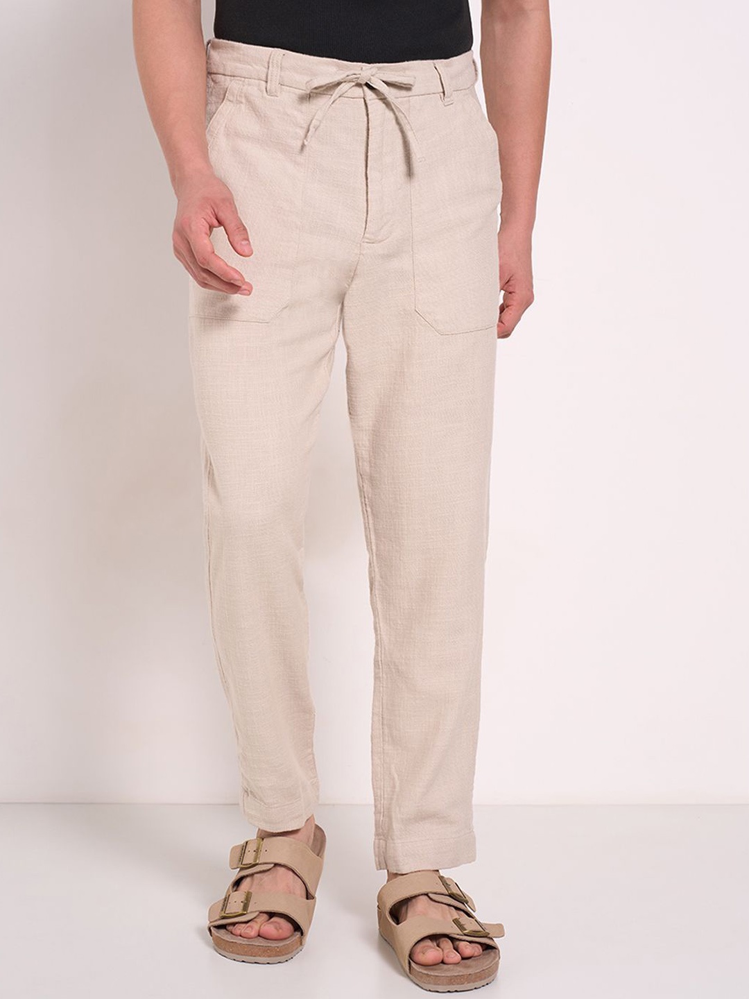 

7 Alt by Pantaloons Men Slim Fit Trousers, Off white
