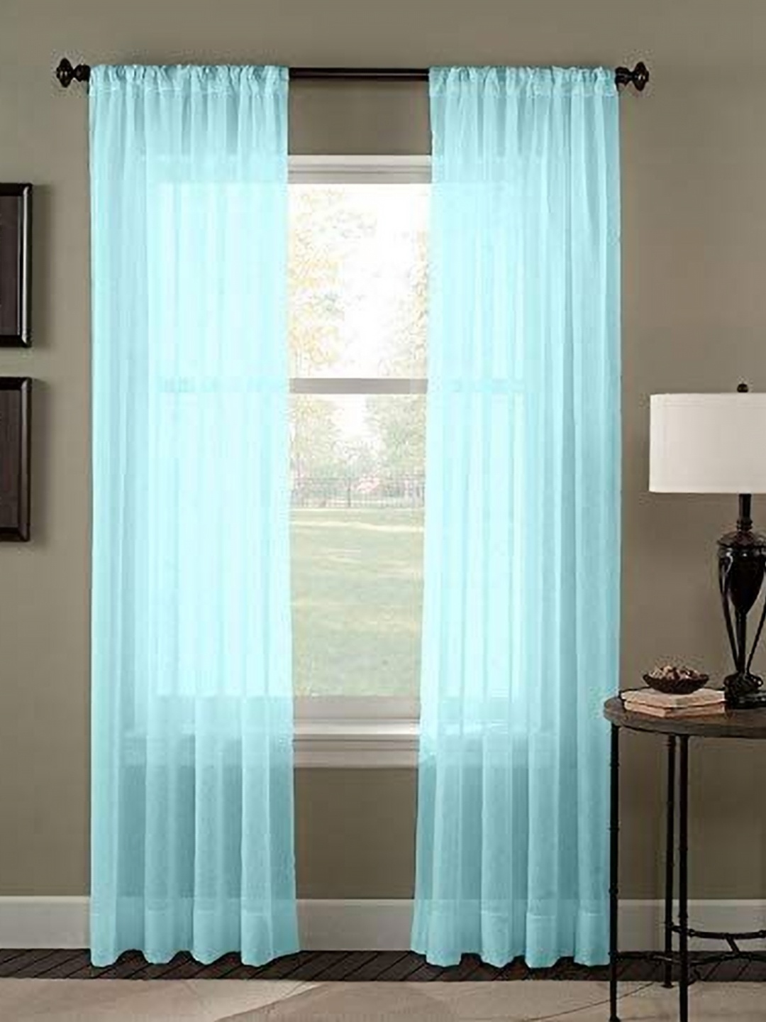 

Dekor World Multicoloured Set of 2 Sheer Window Curtain, Multi