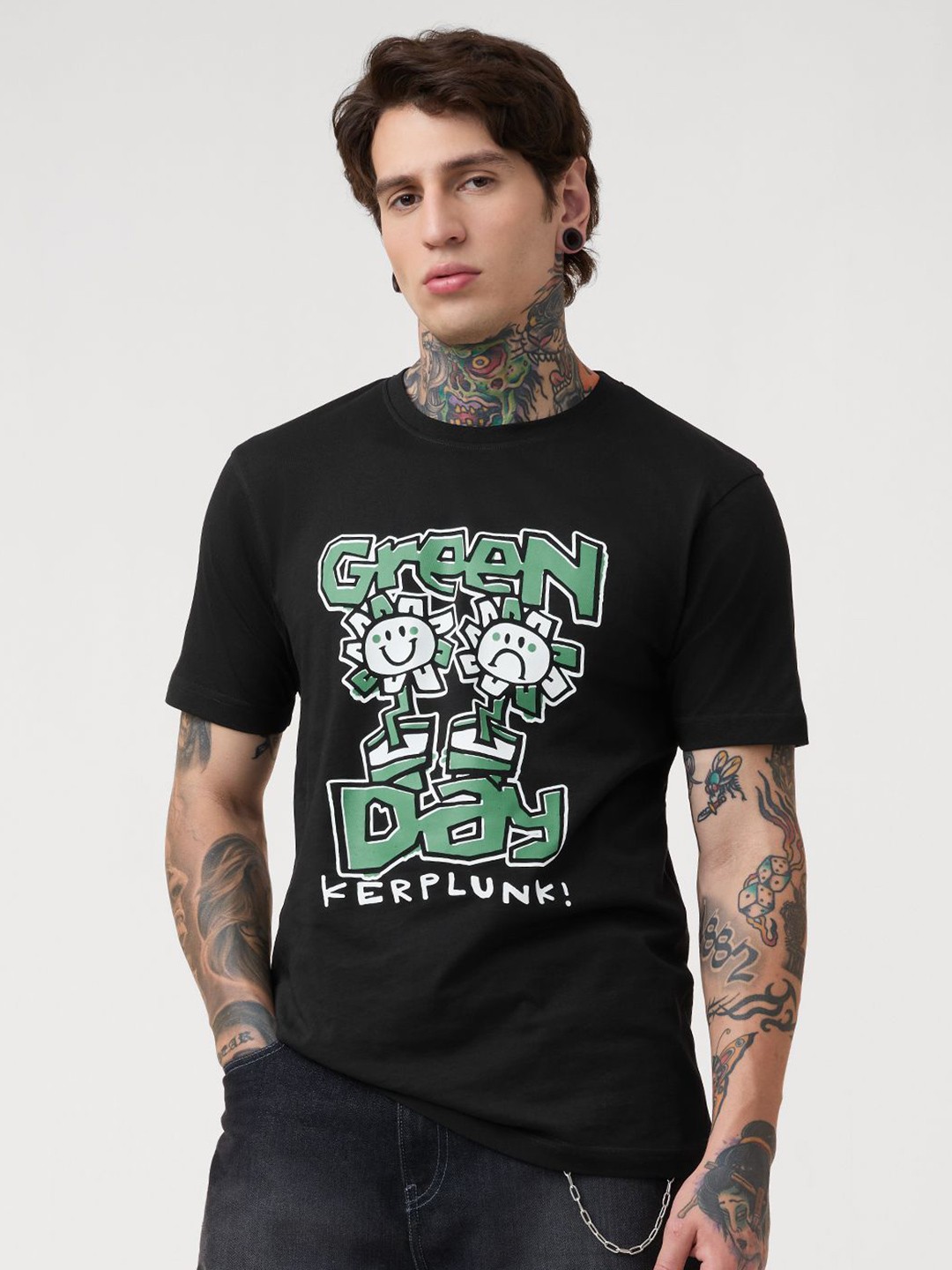 

The Souled Store Men Printed T-shirt, Black