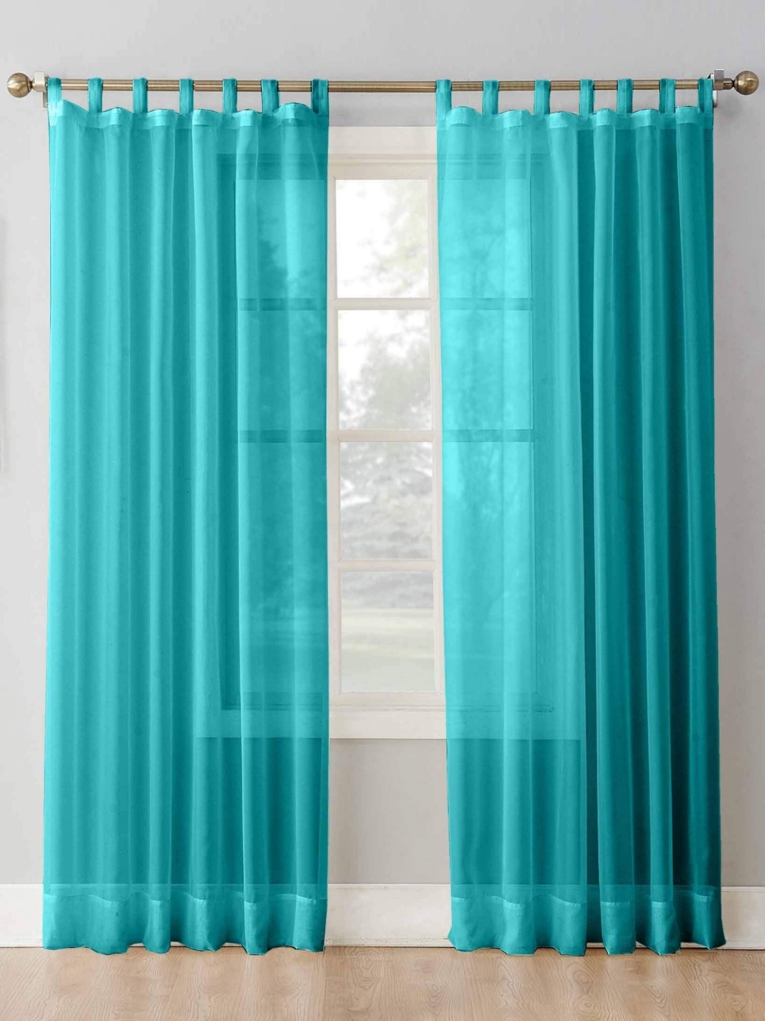 

Dekor World Multicoloured Set of 2 Sheer Long Door Curtain, Multi