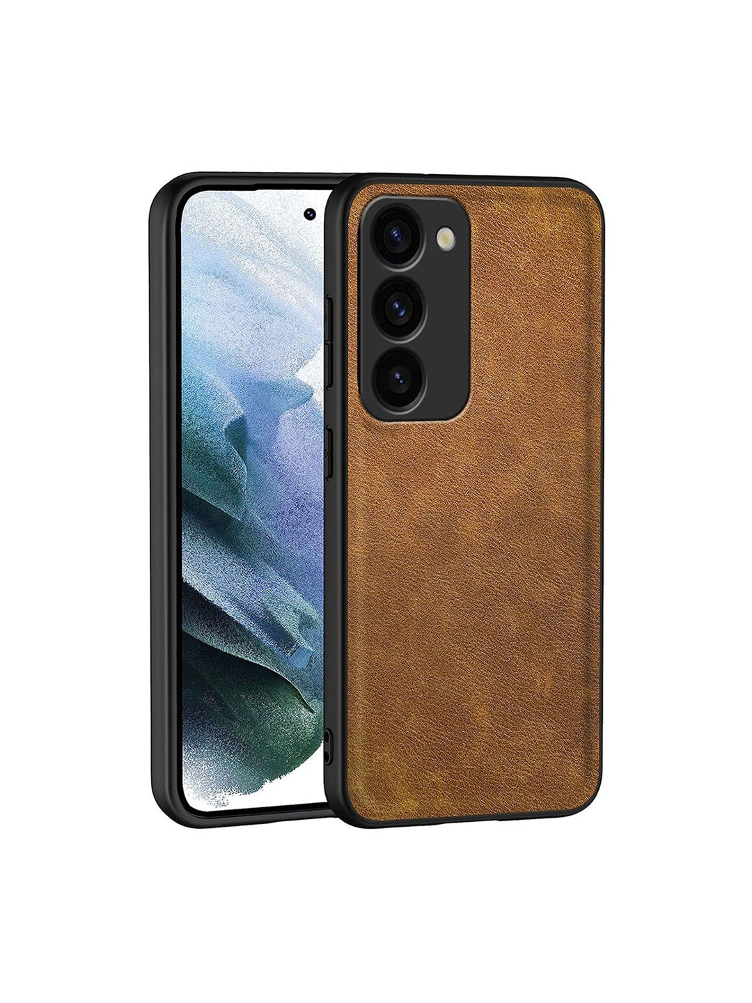 

LIRAMARK Solid Printed Samsung Galaxy S23 Back Case Mobile Accessories, Brown
