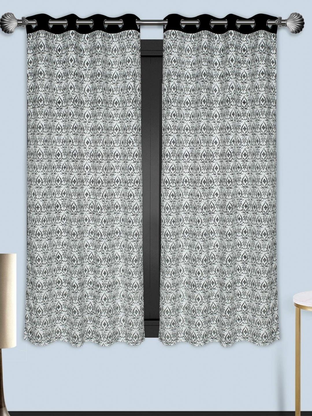 

Dekor World Multicoloured Set of 2 Window Curtain, Multi