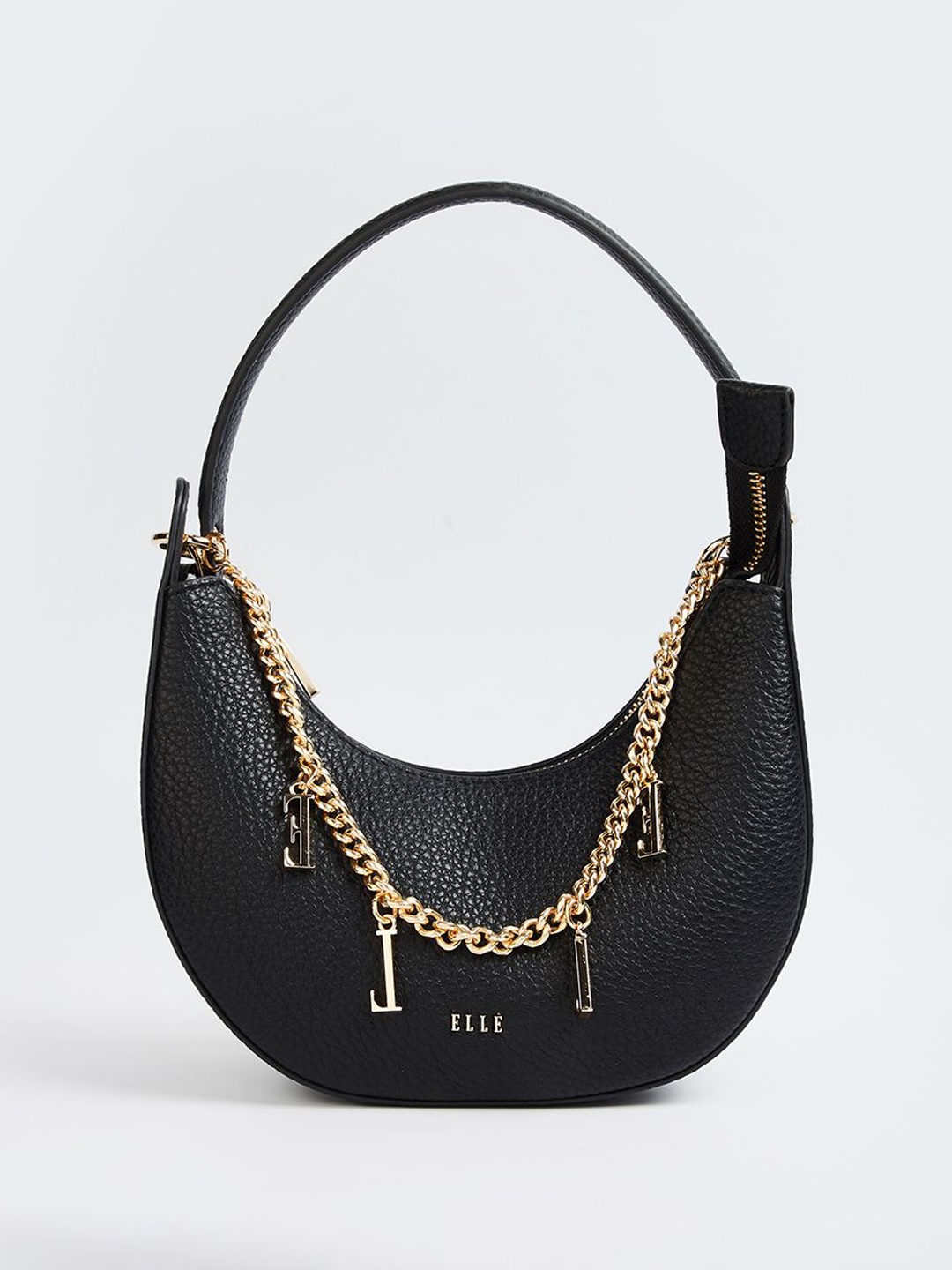 

ELLE PU Structured Shoulder Bag, Black