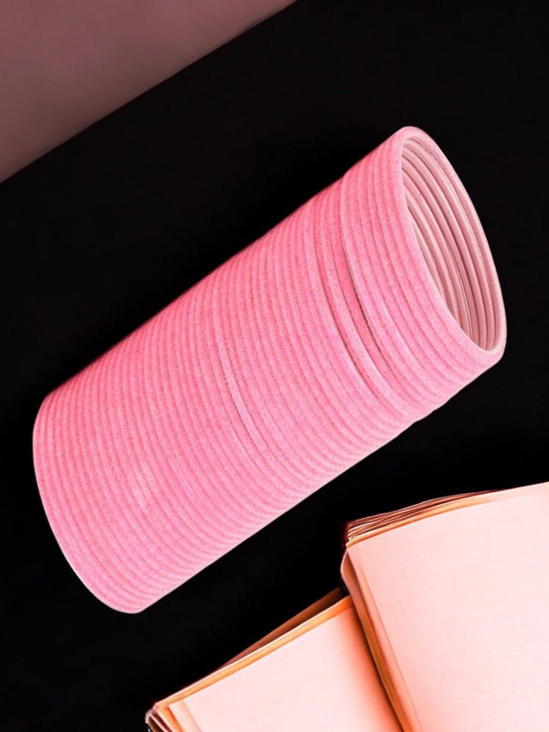 

FEMMIBELLA Set Of 36 Glossy Velvet Bangles, Pink