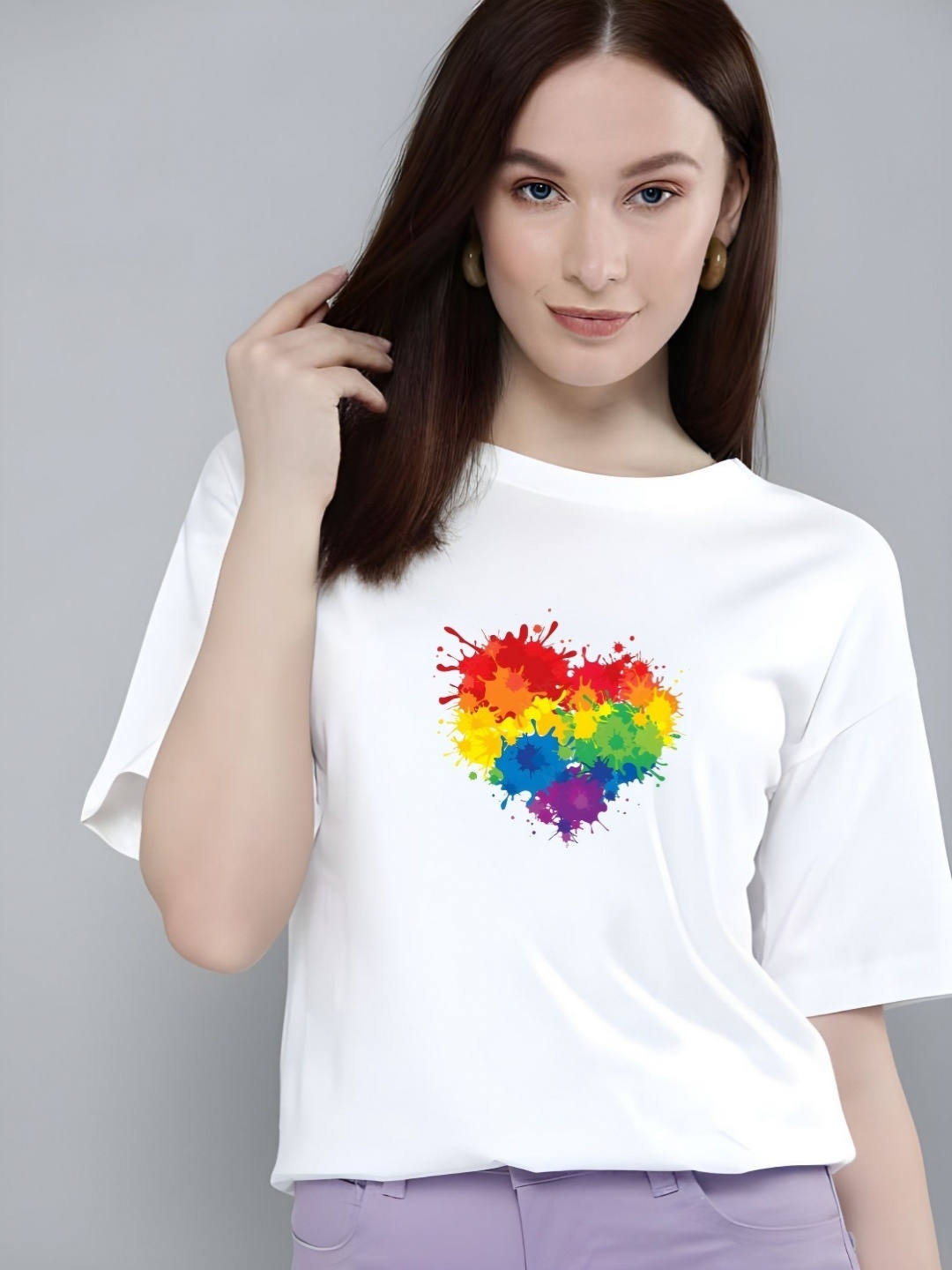 

TRENDSATTIRE Women T-shirt, White