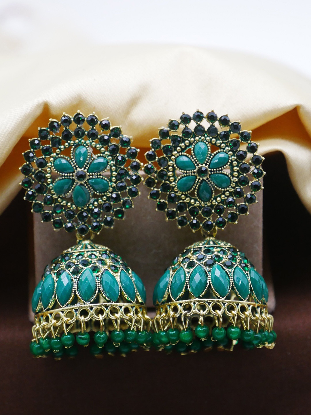 

Anouk Contemporary Jhumkas Earrings, Green