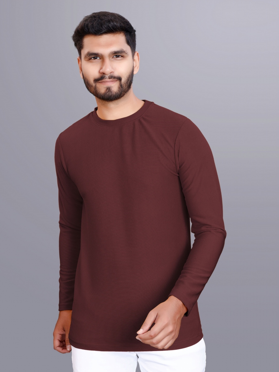 

SYMVI Men T-shirt, Burgundy