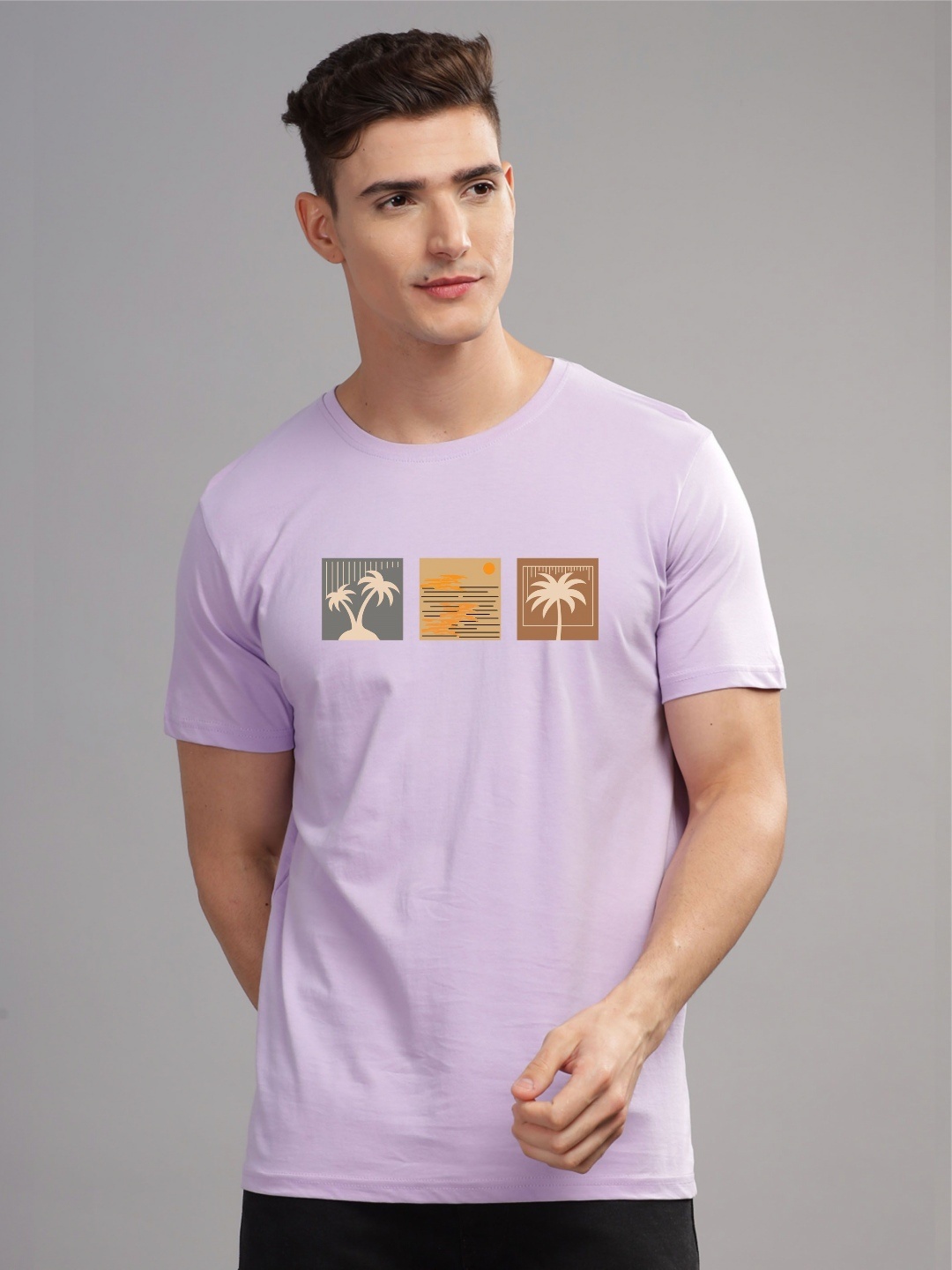 

ADRO Men Printed T-shirt, Purple