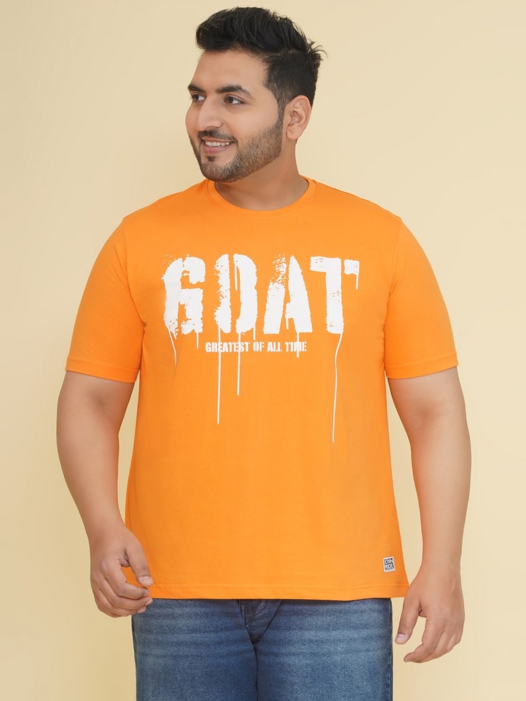 

John Pride Men Printed T-shirt, Orange