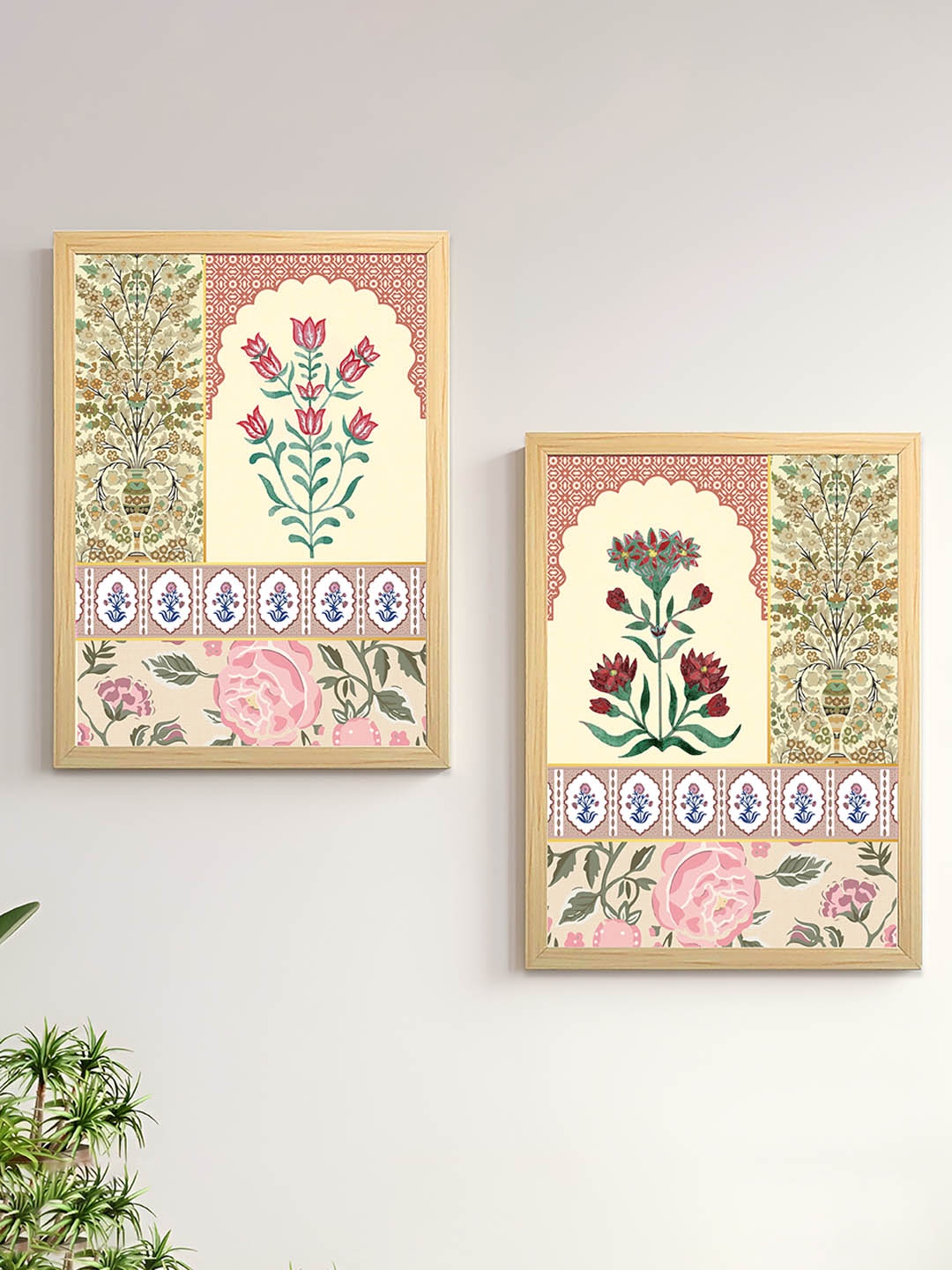 

Myntra Elegant Homes Beige & Green 2 Piece Wood Floral and Botanical Wall Paintings