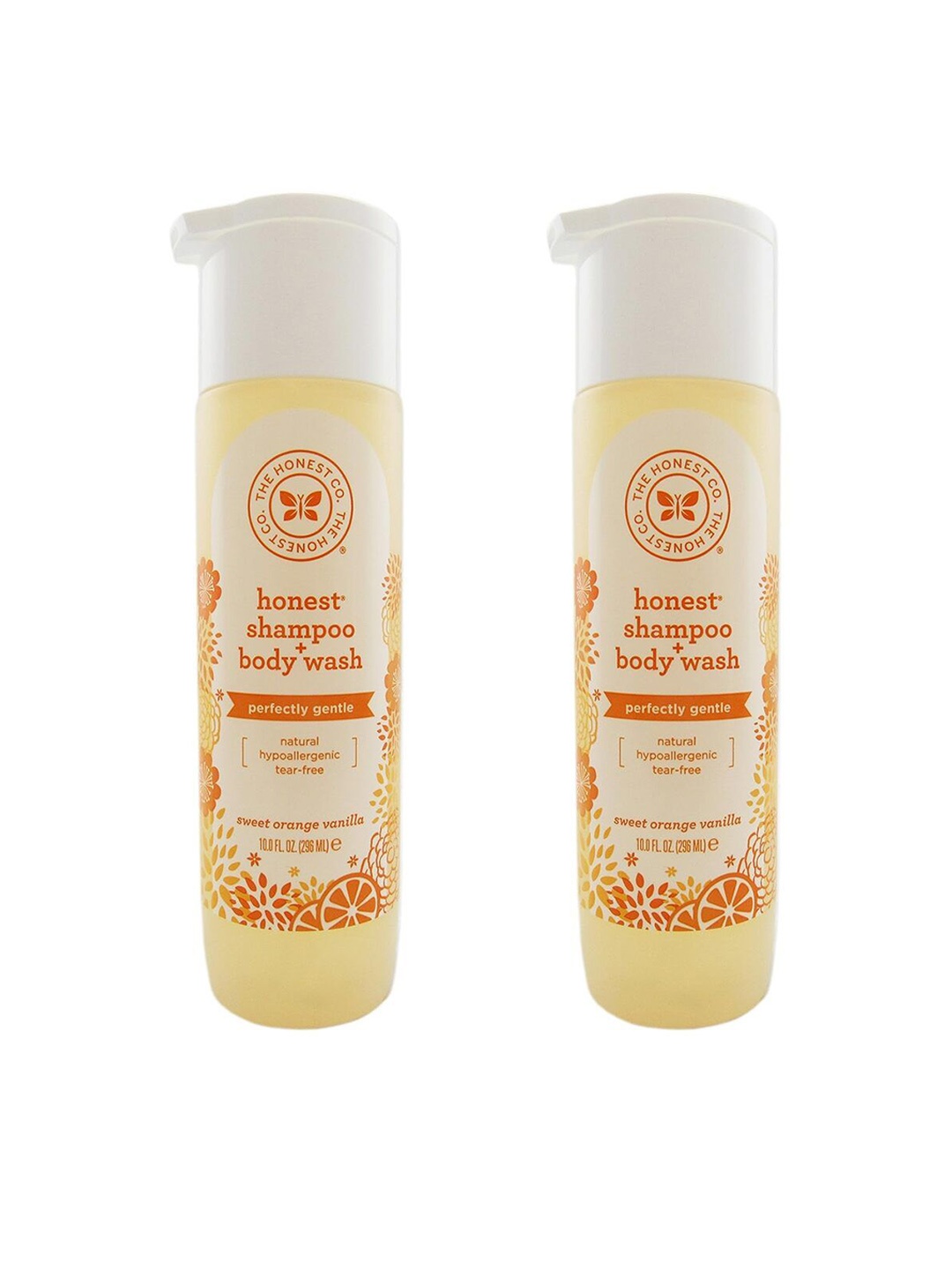 

The Honest Company Set Of 2 Sweet Orange Vanilla Shampoo & Body Wash - 296 ml Each, Cream