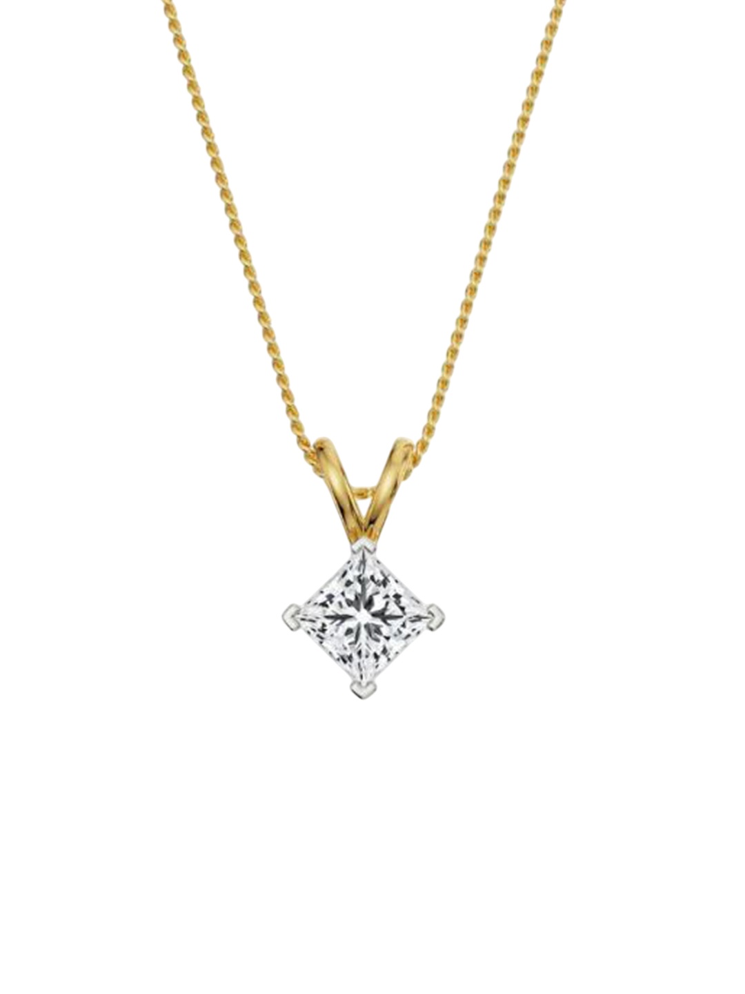 

Emori 1.5 CT Princess Lab Grown Diamond Pendant, Gold