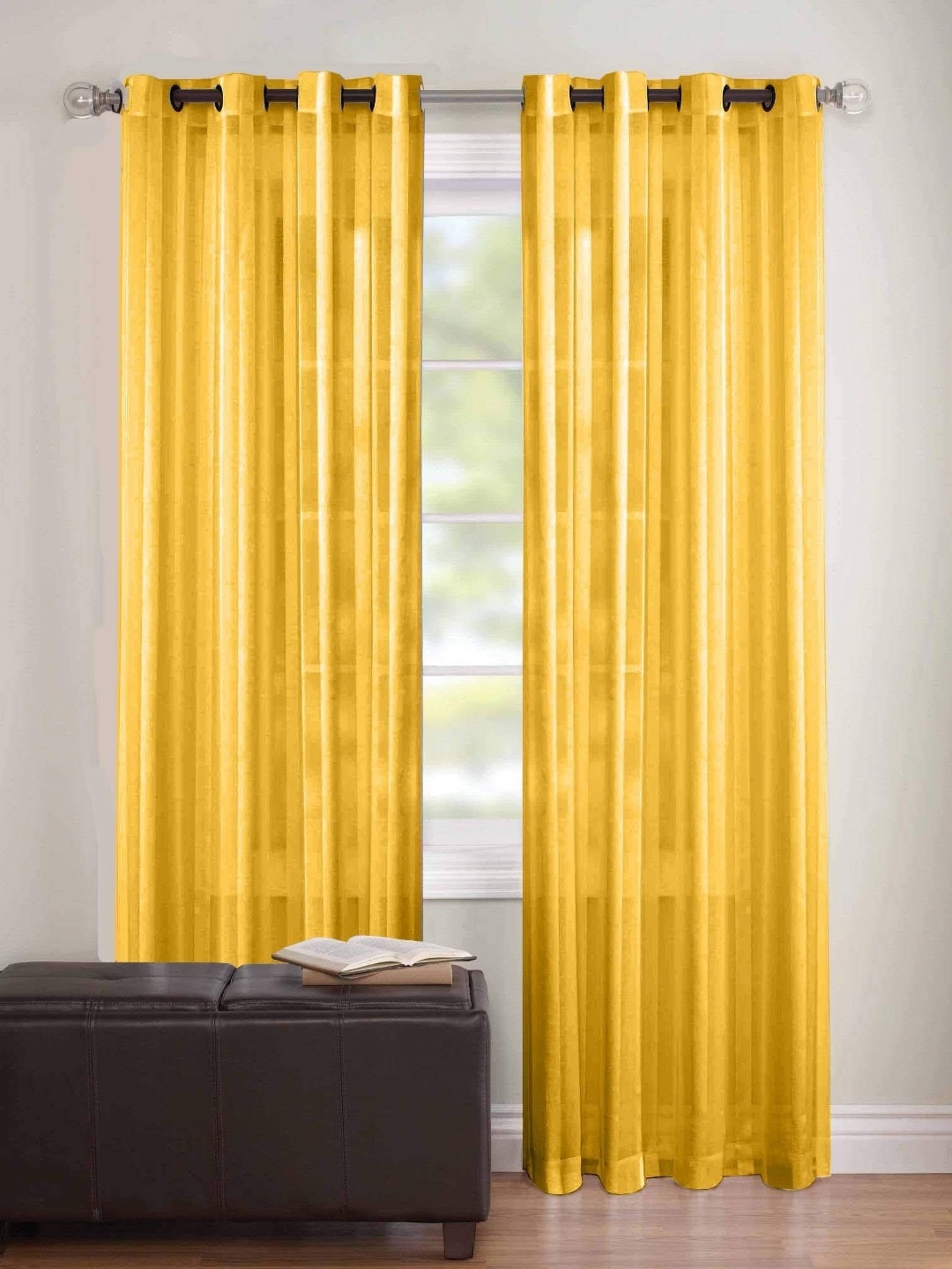 

Dekor World Multicoloured Set of 2 Sheer Door Curtain, Multi