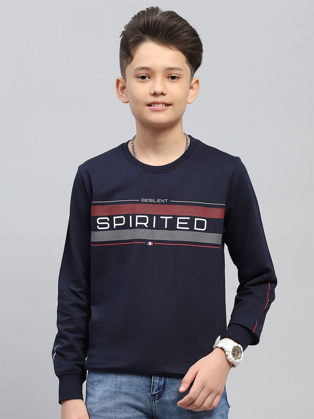 

Monte Carlo Boys Printed Sweatshirt, Navy blue