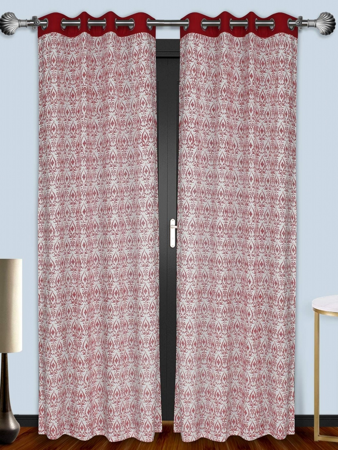 

Dekor World Multicoloured Set of 2 Long Door Curtain, Multi