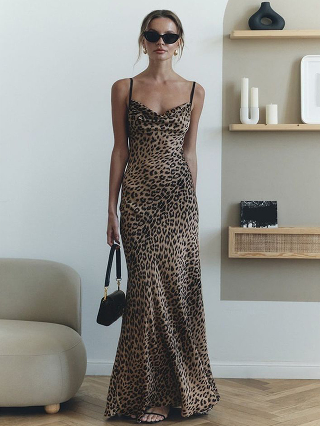 

LULU & SKY Animal Print Maxi Dress, Multi