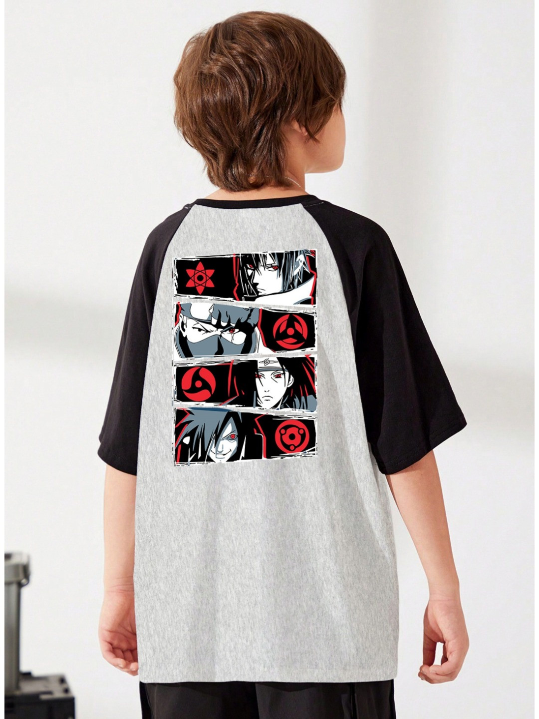 

LOCAVESTIR Boys Printed T-shirt, Grey
