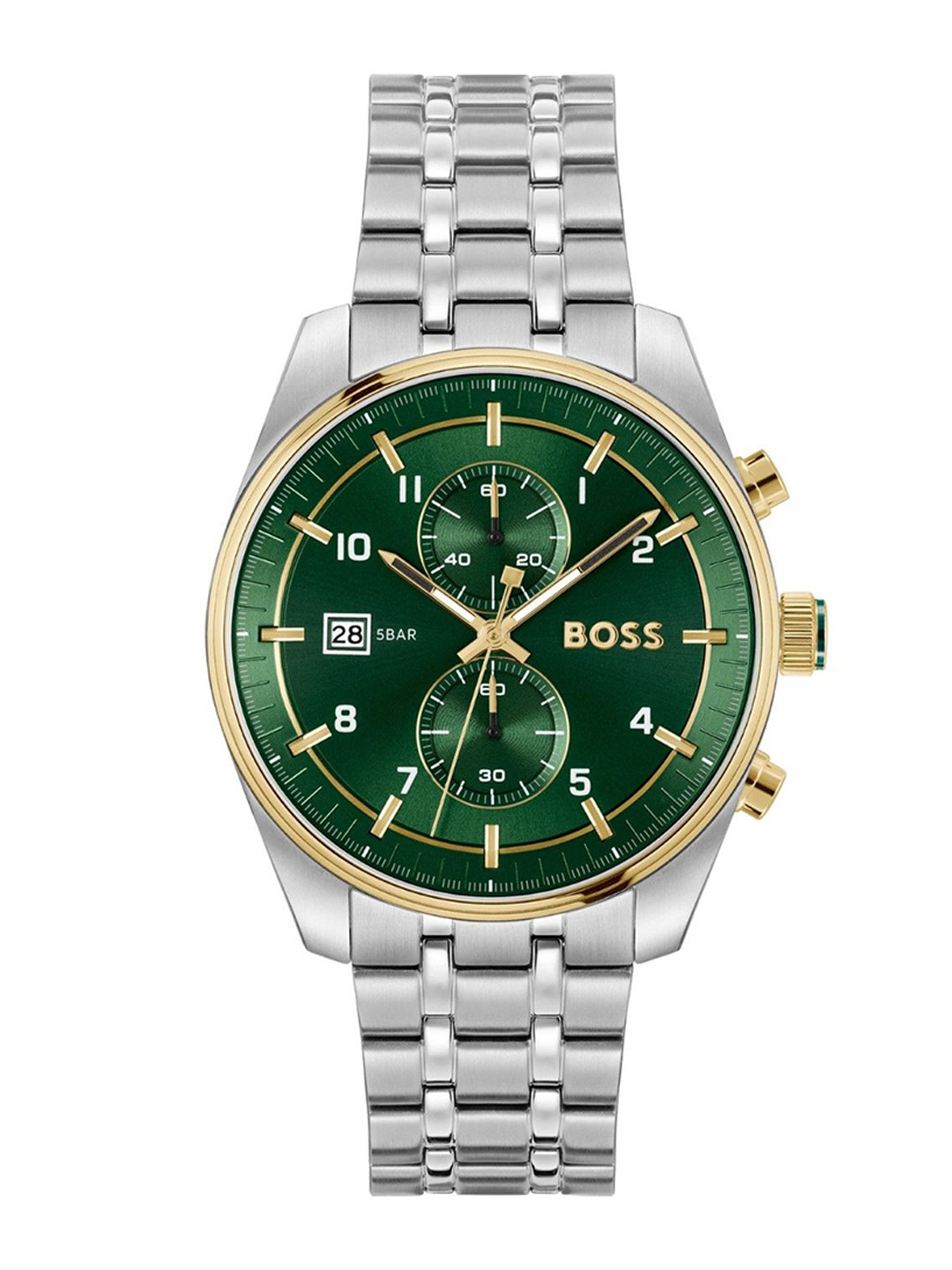

BOSS Men Dial & Stainless Steel Bracelet Style Straps Analogue Watch 1514195, Green