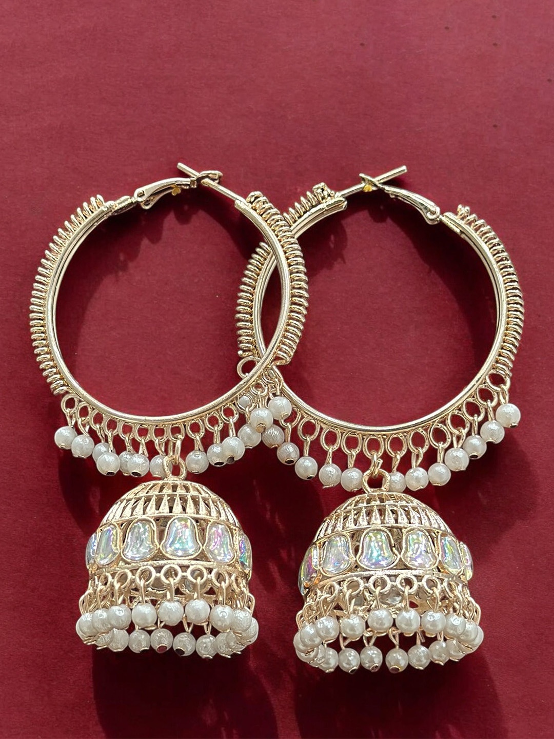 

Anouk Contemporary Jhumkas Earrings, Rose
