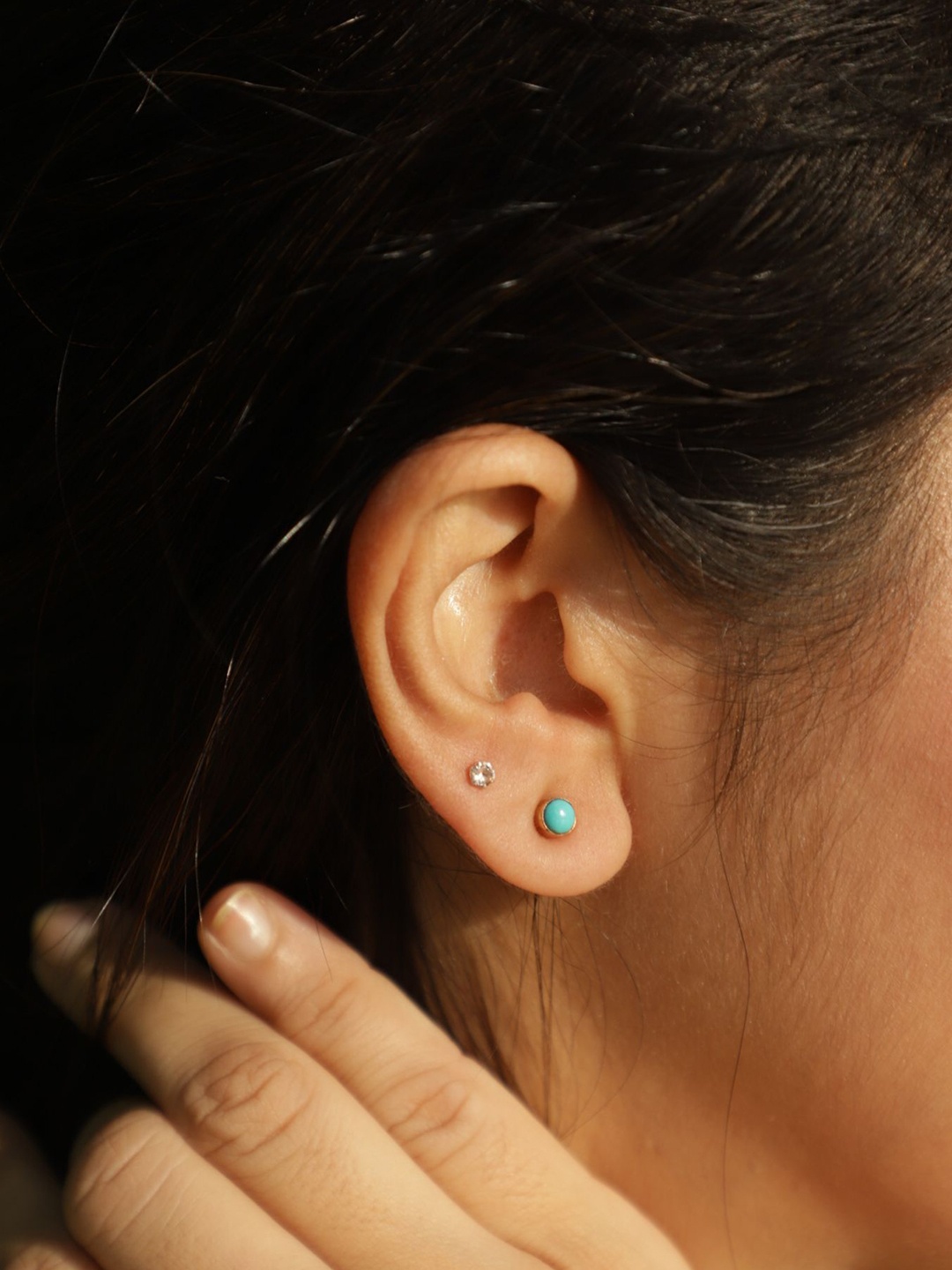 

Soul Works Contemporary Studs Earrings, Gold
