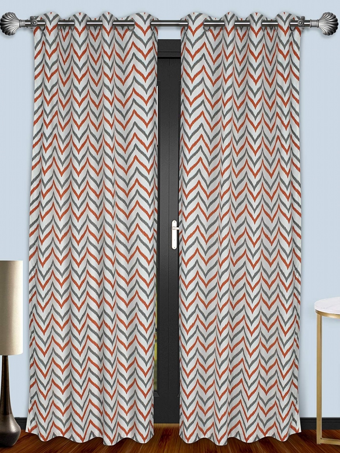 

Dekor World Multicoloured Set of 2 Door Curtain, Multi