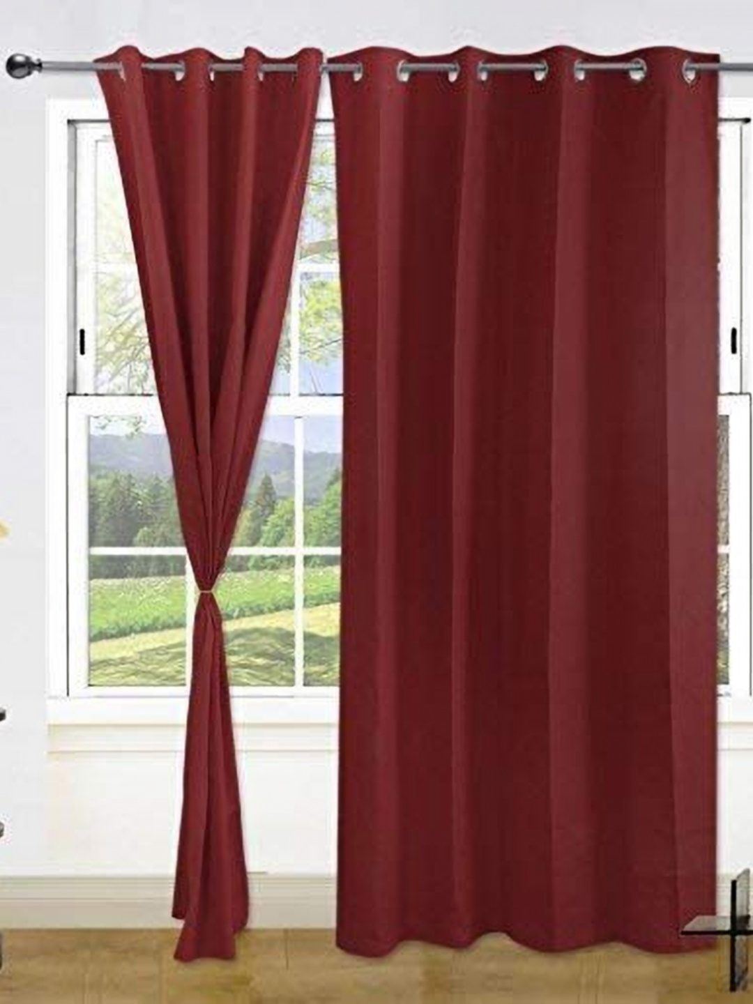 

Dekor World Maroon Set of 2 Door Curtain