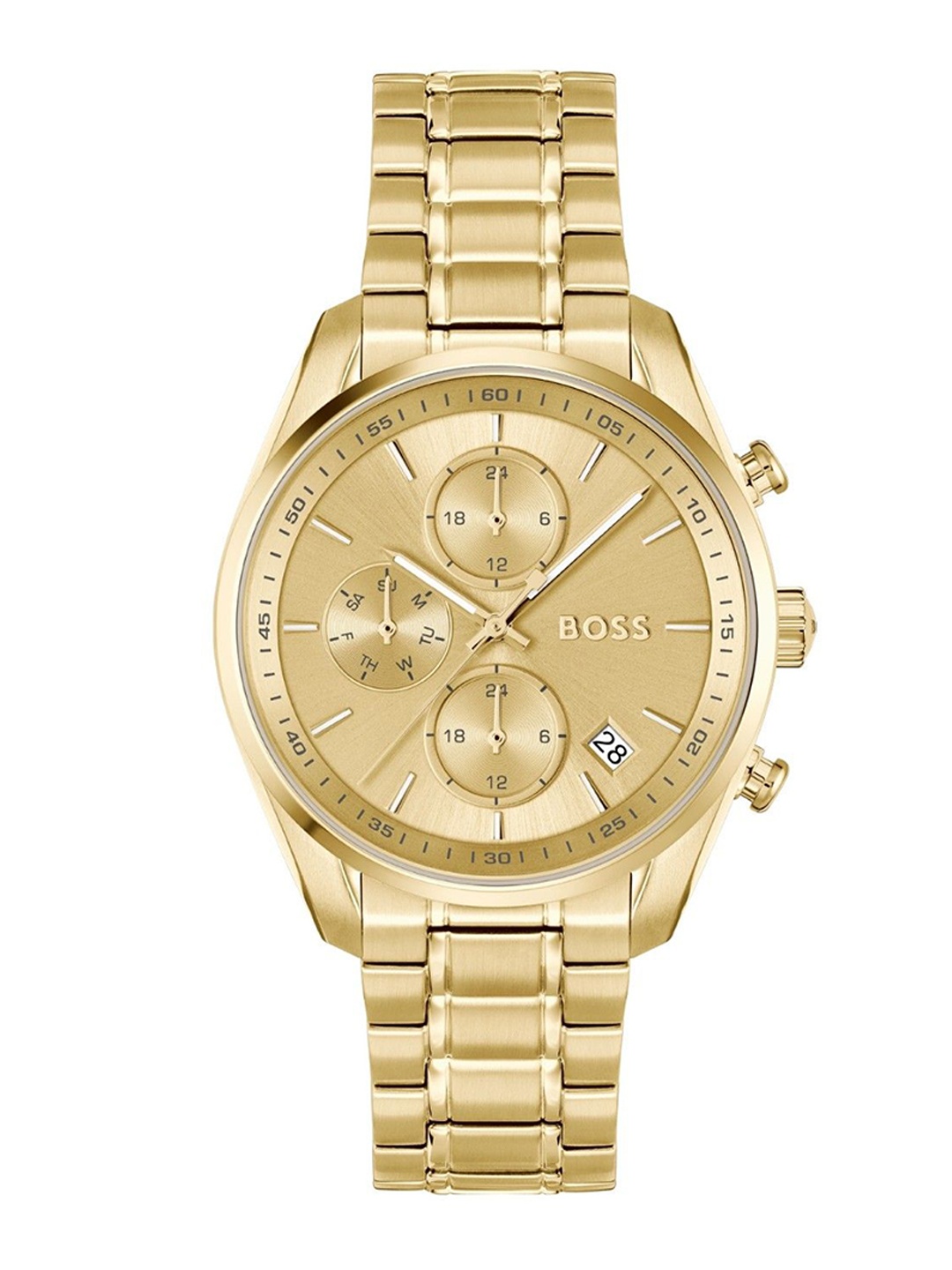 

BOSS Women Dial & Stainless Steel Bracelet Style Straps Analogue Watch 1502768, Gold