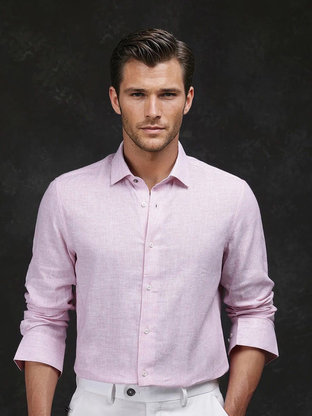 

RARE RABBIT Men Comfort Opaque Casual Shirt, Pink